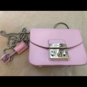 Furla metropolis mini crossbody pink